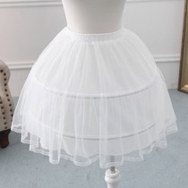 Girl's Lolita Skirt Adjustable Dress Children's Gown Catwalk with Bone Lining Rings Dual-purpose Lolita