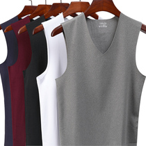 Official website Shallow Singing Love Mousse Without Marks vest Men Winter Warm Plus Suede double down Self-heating lingerie to the bottom