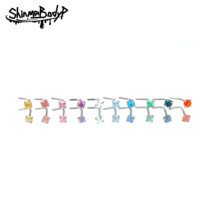 Shinma Titanium Steel Oubero L type anti-nasal nail nose nose claw inlaid with European American trend piercing jewelry