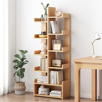 Nordic minimalist modern original wood color bookshelves landing simple high 169cm meters long 38 cm bookcase shelf students