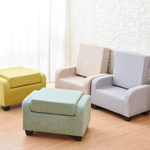 Creative sofa Stool Cloth single sofa About foot pedal Living room for changing shoes stool Foldable Backrest Sloth small stool