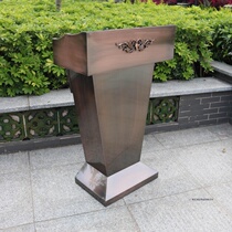 Stainless steel podium Podium Property registration desk Outdoor welcome reception desk Security concierge desk Consulting hotel