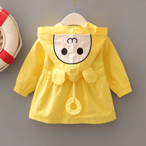  8-12 months 0-1-2 years old female baby windbreaker jacket spring and autumn new infant outerwear western Korean version