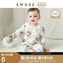 EMXEE Manxi baby autumn baby clothes long sleeve jumpsuit men and women ha clothes climbing clothes newborn bag