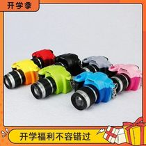 Small childrens camera toy twisted egg gift pendant fashion model mobile phone chain SLR flash sound