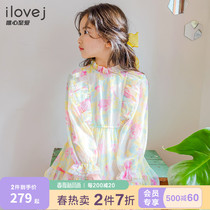 Meritocratic to love style printed snowspun with dress ILoveJ children dress 2022 Spring new girls dress JUSOP23