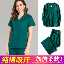 Operating room clothes women pure cotton brushed handwear long sleeve handwashing doctor male isolation anaesthetist working with short sleeves