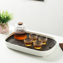 Simple tea tray Home tea cup tea tray dry brewing table Modern small living room tea set water cup water storage type drainage tray