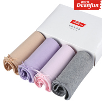 Ms. Butterfly Anfens underpants woman medium-high waist closing in pure color without marks 95% cotton elastic Xiaoping Corner Shorts Woman