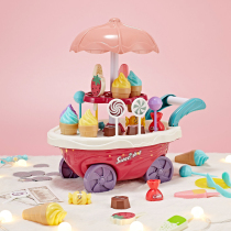 Childrens ice cream truck girl playing house ice cream truck girl simulation trolley 3-6 year old candy car toy
