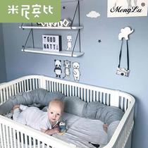 Baby bed stitching bed enclosure cloth INS Nordic wind crocodile comfort doll anti-collision soft bag long bed guardrail