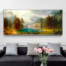 Light luxury living room sofa background wall hanging painting Modern simple decorative painting Atmospheric European landscape painting Landscape oil painting