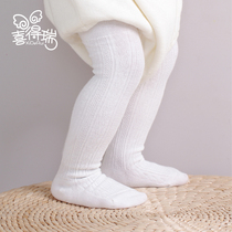 Shiji baby pantyhose in summer wear girls punch pants big pp baby cotton cracked socks thin