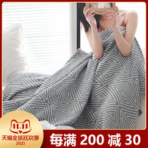 Towel quilt three-layer cotton summer thin quilt cotton summer quilt single double air-conditioning covered blanket bed blanket