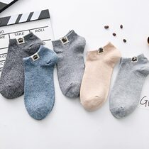 Spring Autumn New Alien Mens Socks Day Ensemble Mens Cloth Tenders Socks Cotton National Wind Cloth Mark Short Socks Pure Color Male Socks