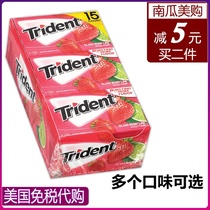 American Trident Xylitol sugar-free chewing gum Orange watermelon mint Original bubblegum