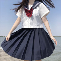 Orthodox white three jk uniform skirt genuine basic suit Sailor suit College style middle school class dress female full set