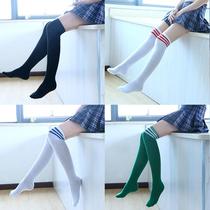 Japanese wind three bars three stripes socks Loli students adult maid cheerleading cheerleading knee stockings