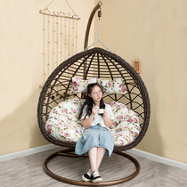 Purple Leaf Double Hanging Chair Interior Cradle Chair Eu Style Adult Hammock Balcony Living-room Rocking Chair Home hanging basket Cane Chair