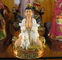 Fox fairy Lady Fox fairy White fox fairy yellow fox fairy wood carving pearl paint hook gold camphor wood carving custom-made 40CM