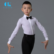 Sikaso Latin dance clothes boys Winter Game clothes boys Latin Test clothes standard clothes shirt top G5010