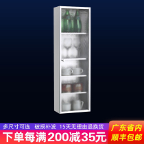  Stainless steel mirror cabinet Bathroom mirror box side cabinet Small apartment bathroom with mirror shelf locker Wall hanging cabinet