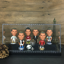 Football fan star Messi Ronaldo doll doll decoration display box to send boys souvenirs birthday gifts hand-made