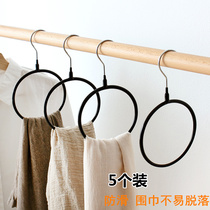 Scarf silk scarf storage rack ring storage ring ring tie belt belt storage hanger adhesive hook non-slip shelf
