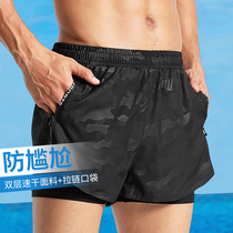 Swimming trunks men anti-embarrassment loose quick-drying mens swimming trunks boxing swimsuit set beach pants hot spring swimming equipment