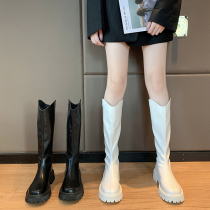 Small sub retro slim skinny boots Women 2021 Fall new coarse heels net red ultra-fire fashion 100 hitch boots