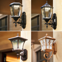Solar Wall Lamp Outdoor Courtyard Lamp LED Light Control Induction Outdoor Wall Waterproof Super Bright Garden Villa Door Light