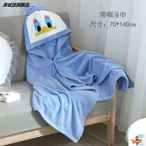 Net red pop mens and womens treasure bath towel cloak cotton absorbent soft and comfortable four seasons with cute cartoon bathrobe hair