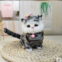   Can call simulation cat plush toy doll doll childrens cognitive home decoration photography props creative gift