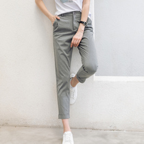 Casual pants childrens stripes Autumn New straight tube ankle-length pants small feet pants suit thin radish pants