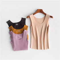 Duvet Vest Warm one-piece no-mark casual cut with velvety mill wool lingerie female autumn and winter cotton large size