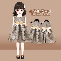 Girls dress 2022 new Eugen yarn Fashion year old baby gown dress child foreign air princess dress summer dress