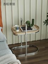 Wu Rice home simple modern sofa side few Nordic bedroom bedside table movable small apartment coffee table table