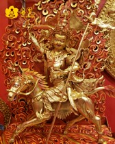 Nepal Gesar King Buddha statue pure copper full-law gold boutique Gesar Wang Custodian Buddha statue high 70cm