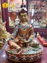Danfan Nepal boutique Lotus Master Buddha statue painted Lotus Master Buddha statue one foot five pure copper 48cm high