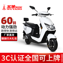 Wuyang Electric Vehicle New Electric Motorcycle Large High-speed Electric Motorcycle Lithium Battery Takeaway Special Long-distance Running King Battery Car