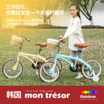 Korea montresor childrens bike Rainbow girl 3 years old with auxiliary wheel treadmill girl monvelo