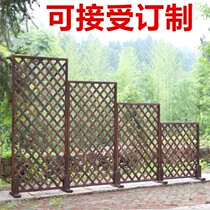 Mountain tortoise climbing vine flower frame Net red wooden fence fence net flower hanging wall flower stand wooden fence outdoor antiseptic