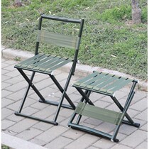 Shrink stool Portable small strong old-fashioned easy to carry Ma tie backrest folding chair Small stool Canvas chair