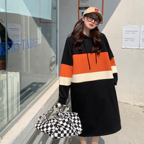 New maternity wear autumn and winter clothes large size Fashion Net red suit thick clothes loose large size dress coat
