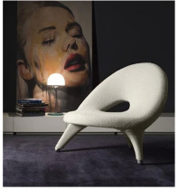 Nordic designer minimalist creative space special-shaped glass fiber reinforced plastic art snail leisure chair villa hotel reception chair