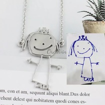Childrens picture keychain custom creative painting to figure DIY necklace bracelet childrens personality artwork souvenir