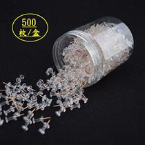 500 pieces box Creative transparent I-shaped nails Rose gold pushpin press nail Round ball nail tack photo wall decoration