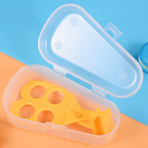 With storage box Baby auxiliary food grinding food scissors Home daily use multi-functional and practical crushing auxiliary food scissors