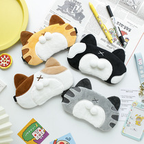 Lovely cat fart plush eye mask sleep shading female male students children lunch break travel ice sleep eye protection