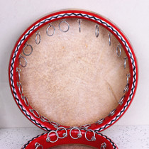 Xinjiang ethnic musical instrument Uygur ethnic solid wood upscale cow leather hand drum 40 cm standard Xinjiang handdrum